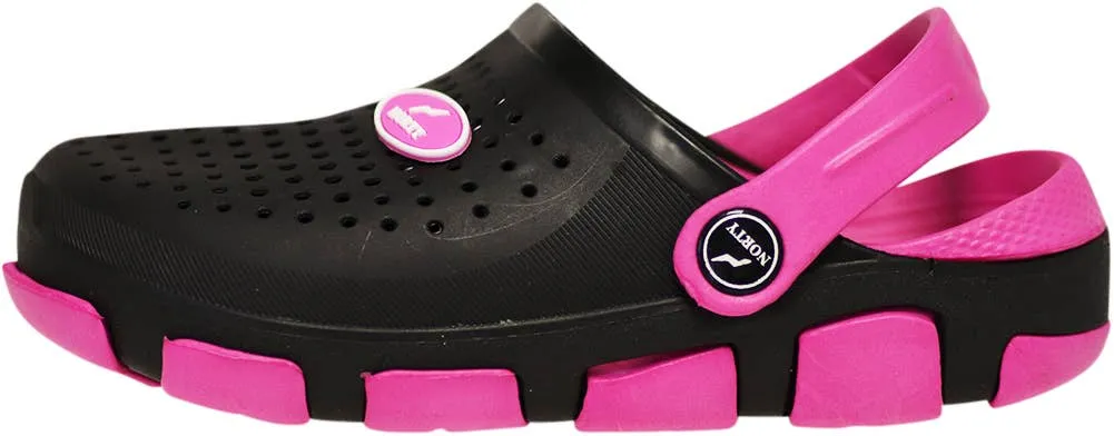 Norty TODDLER GIRL SIZES 6-11 CLOG FUCHSIA BLACK