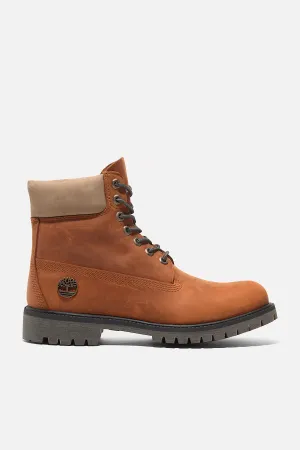 Premium 6-Inch Lace-Up Waterproof Boot Orange Full Grain