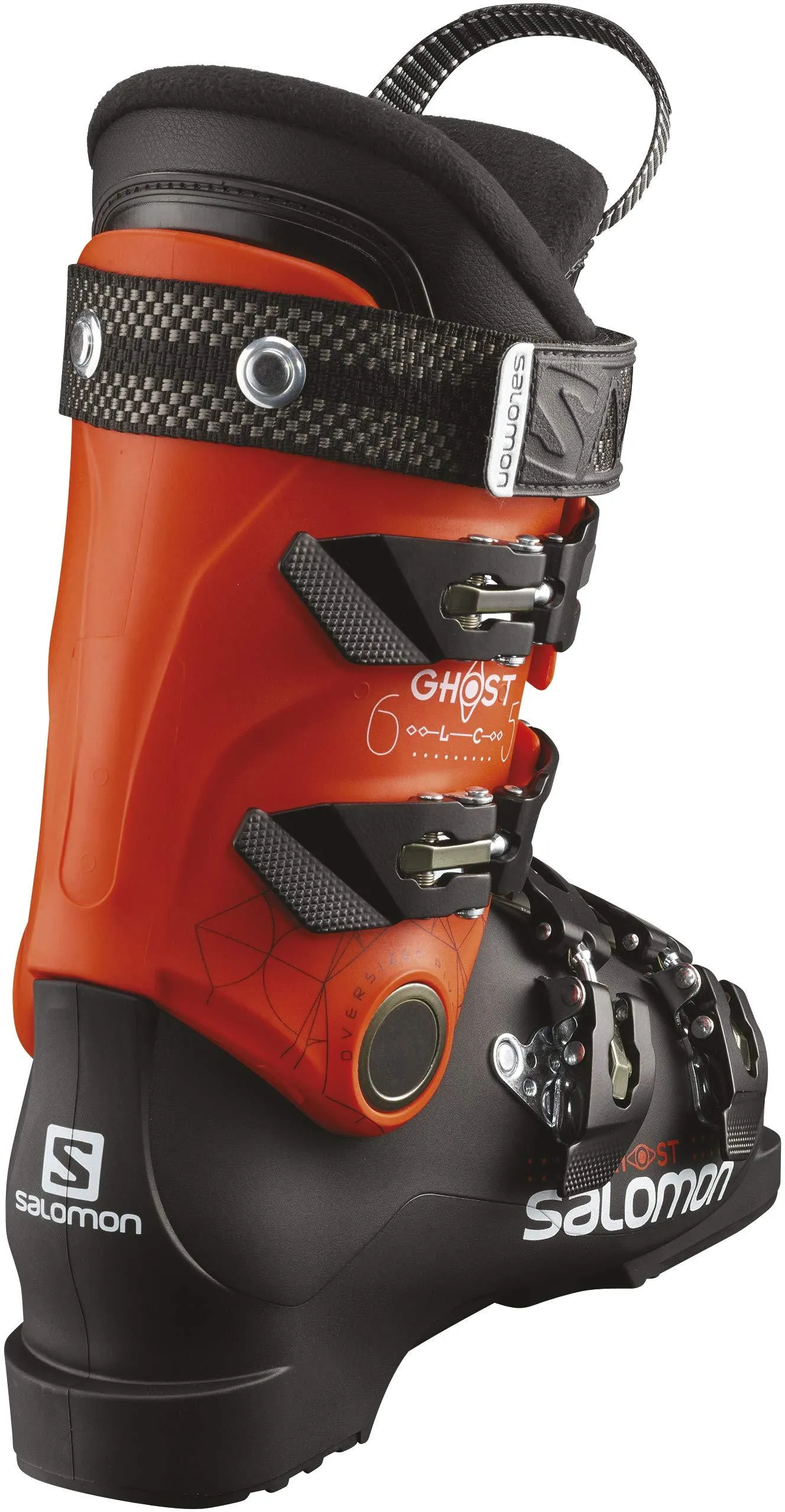 SALOMON Ghost LC 65 Ski Boots Kid's Black/Orange Sz 6.5 (24.5)