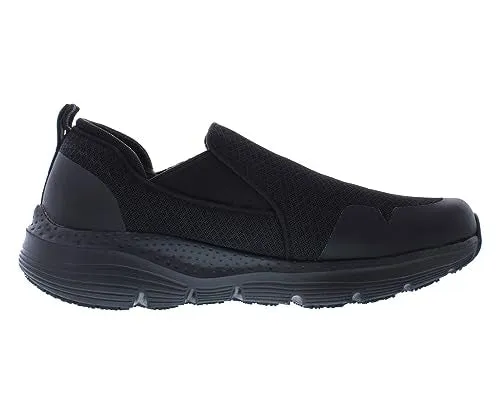 Skechers Men's Arch Fit Sr-Tineid Double Gore Slip on Health Care Professional Shoe, Black, 9