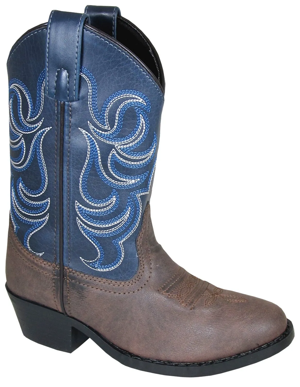 Smoky Mountain Childrens Boys Monterey Brown/Navy ManMade Cowboy Boots