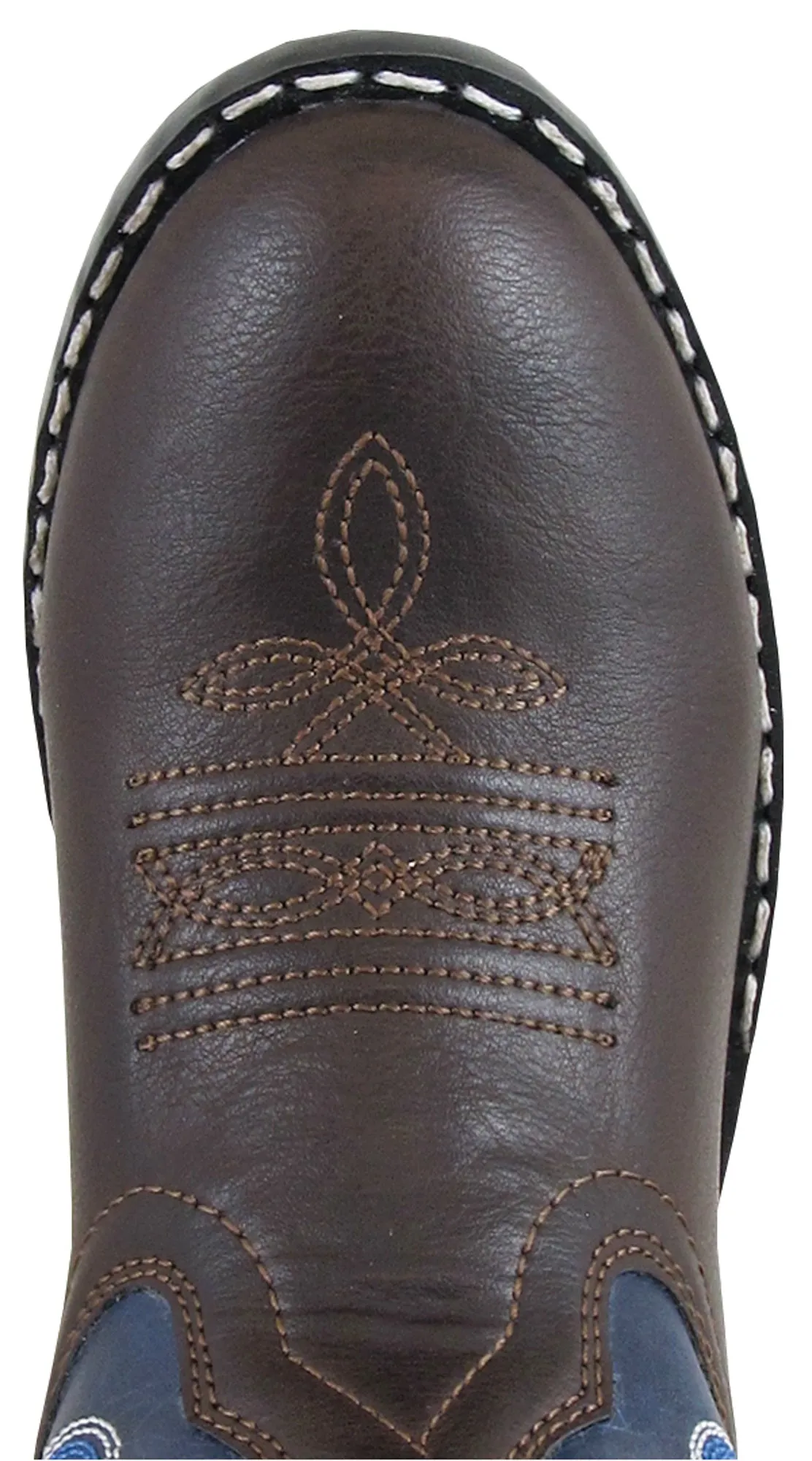 Smoky Mountain Childrens Boys Monterey Brown/Navy ManMade Cowboy Boots