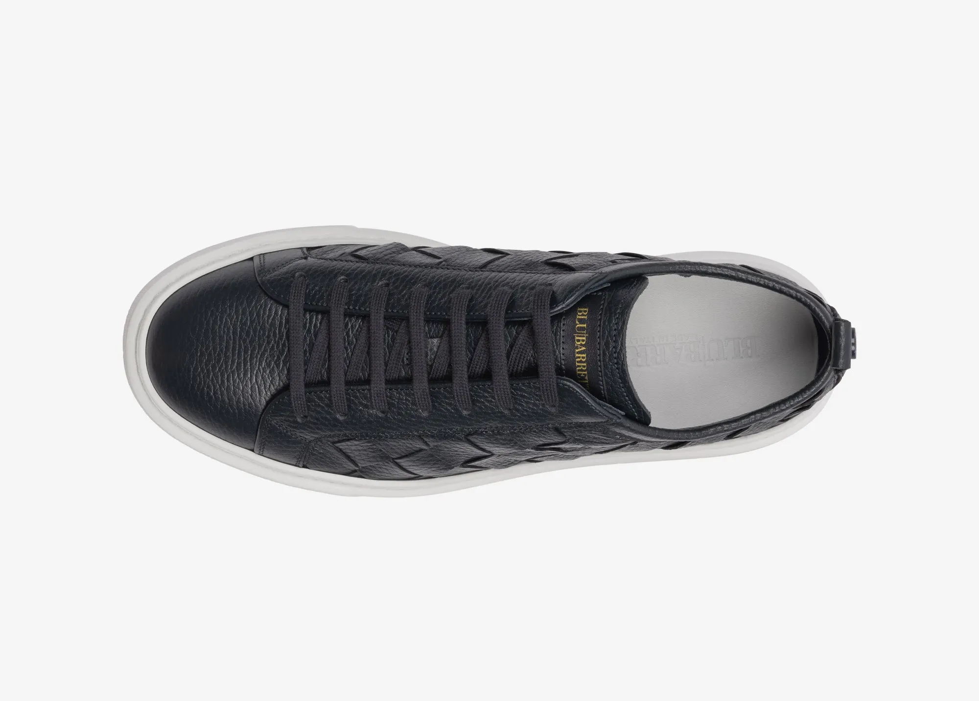 Sneaker in vitello granato intrecciato