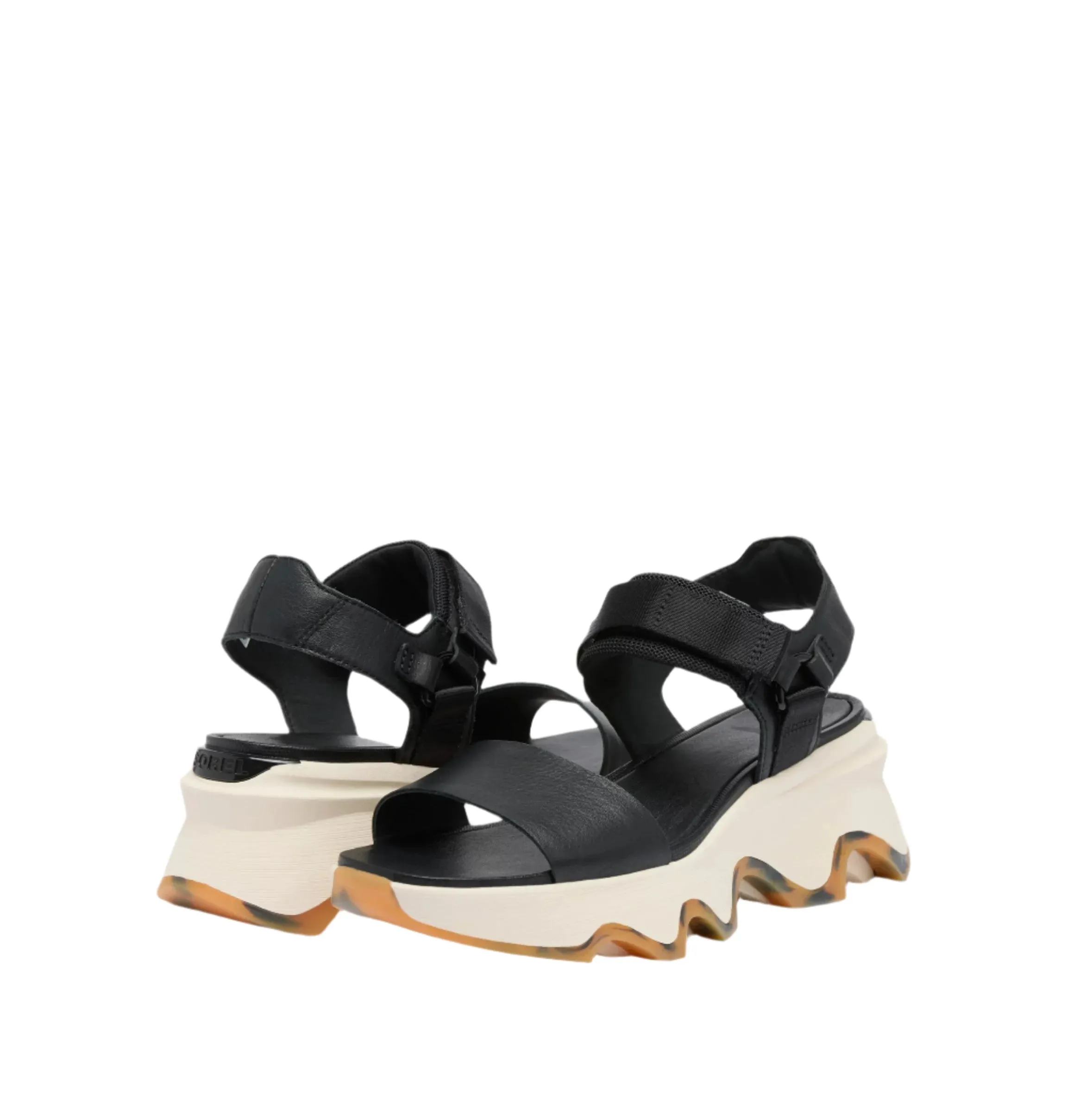 Sorel Women's Kinetic Y-Strap Wedge Sandal - Black