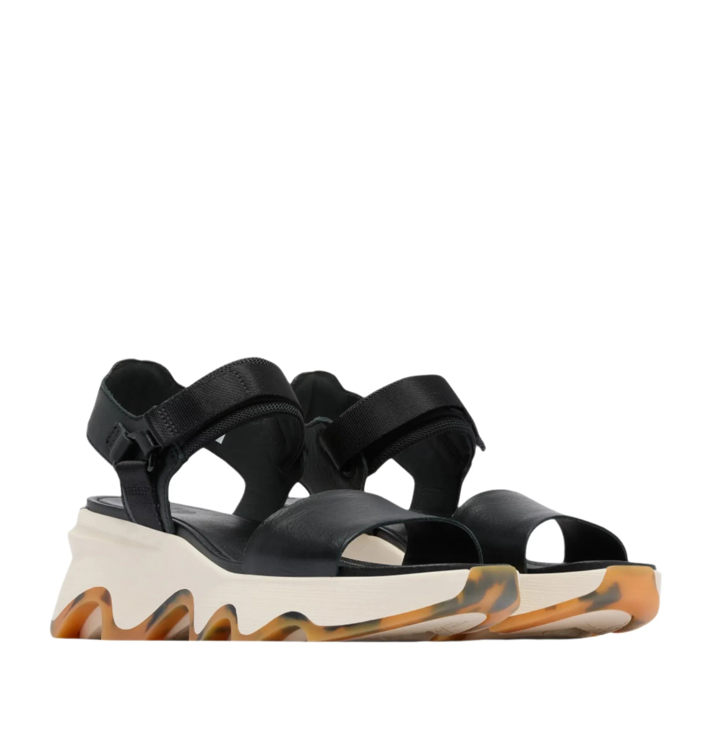 Sorel Women's Kinetic Y-Strap Wedge Sandal - Black