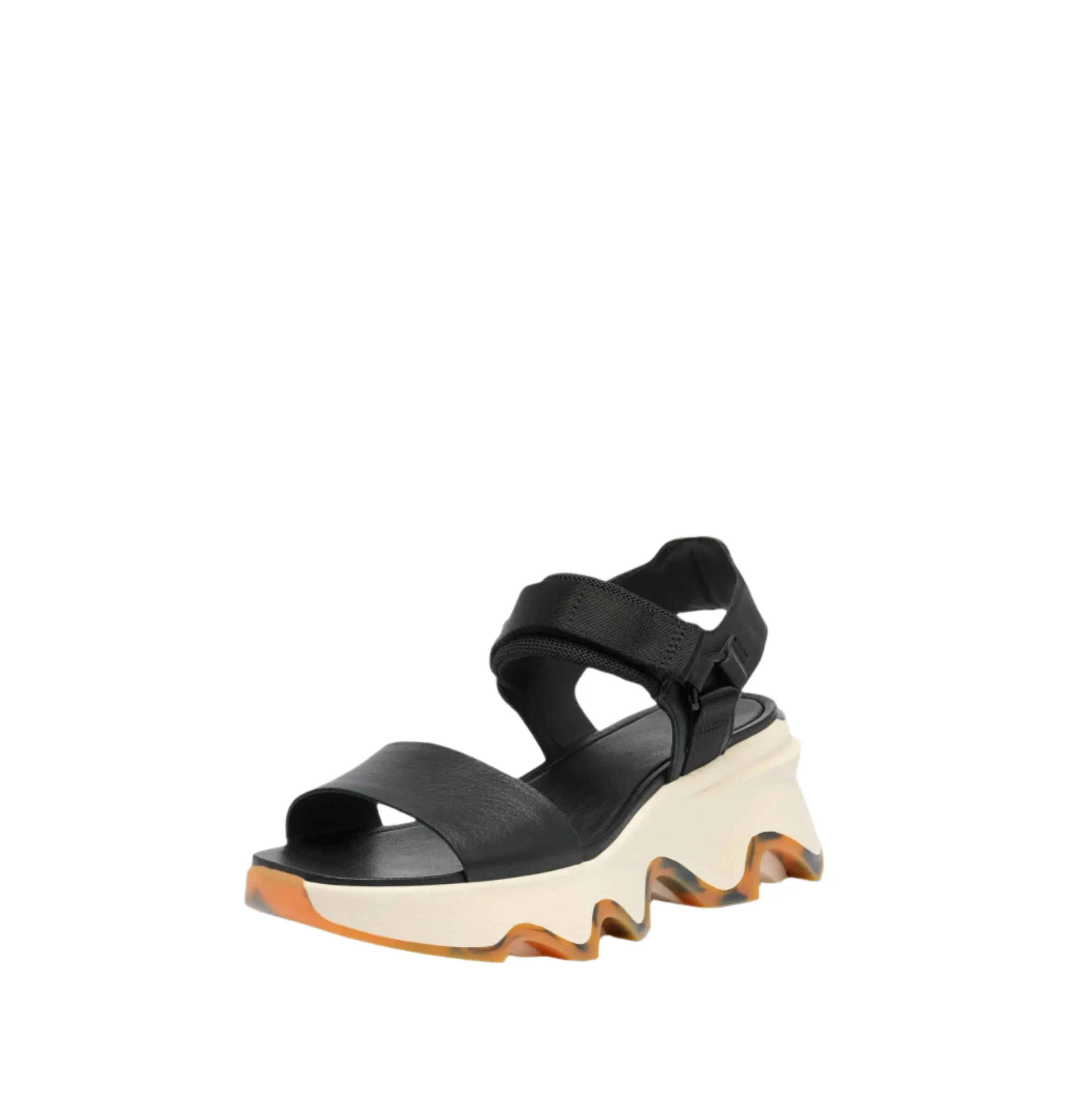 Sorel Women's Kinetic Y-Strap Wedge Sandal - Black