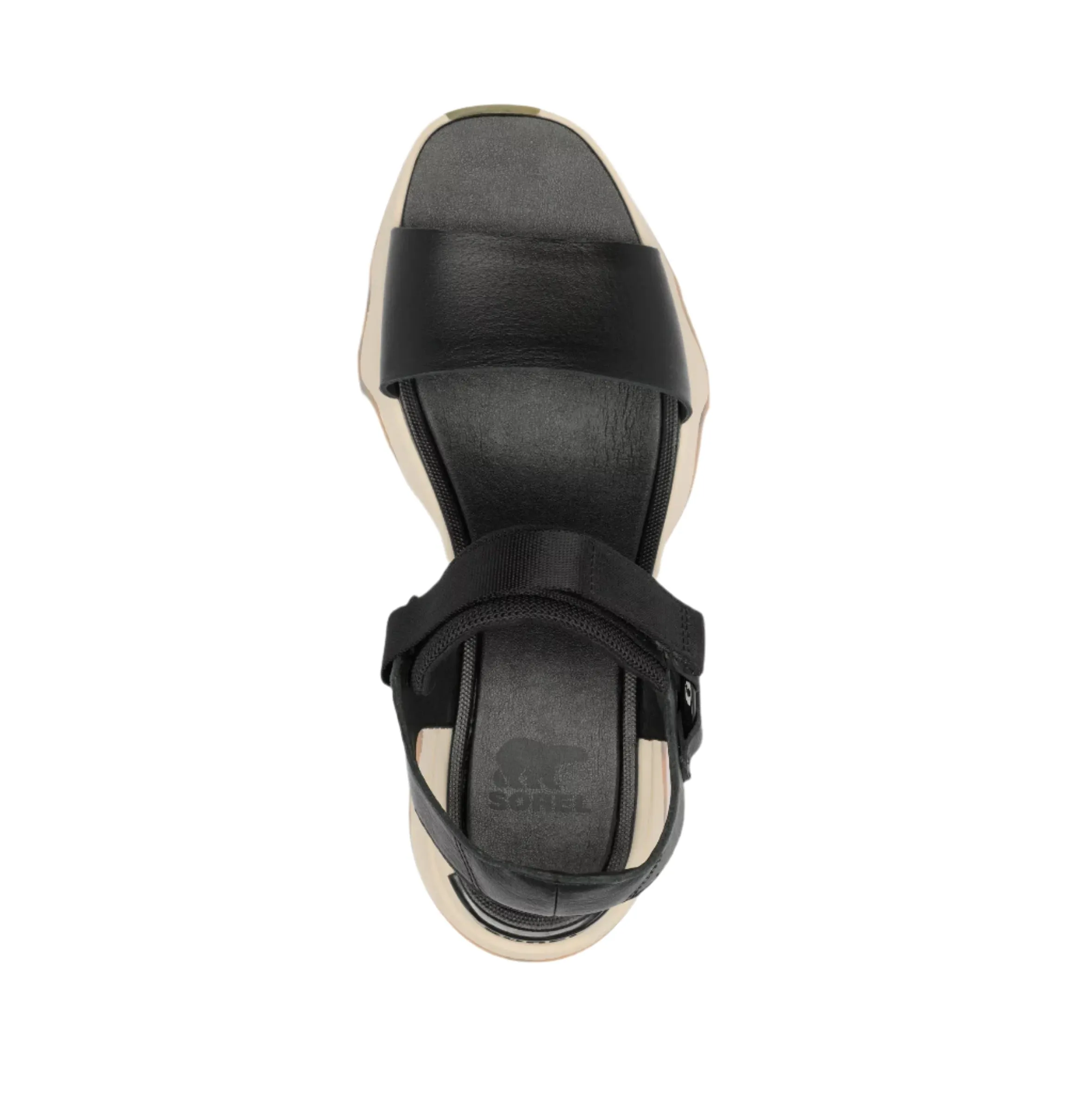 Sorel Women's Kinetic Y-Strap Wedge Sandal - Black