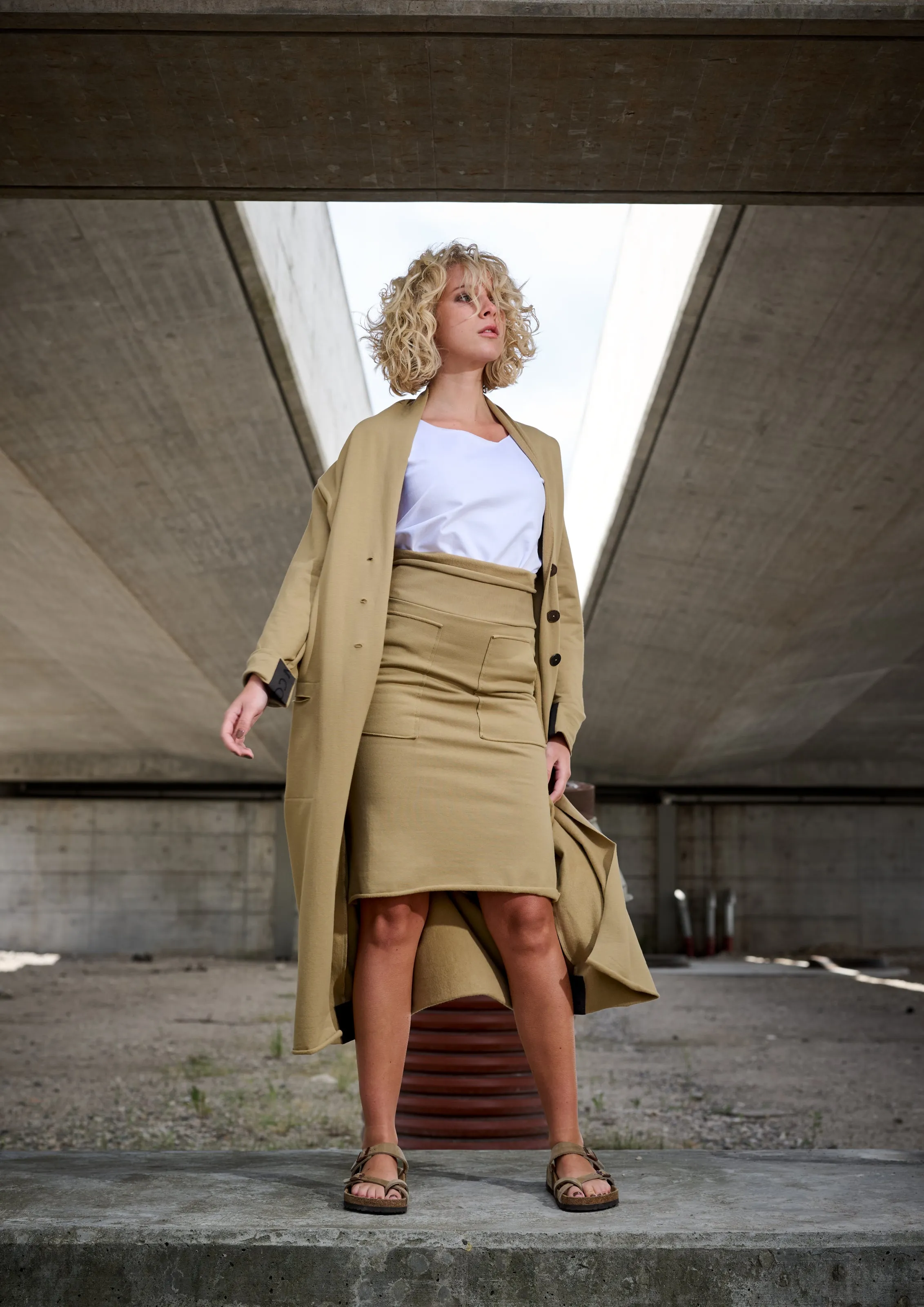 SWEAT SKIRT - 73013 - OLIVE