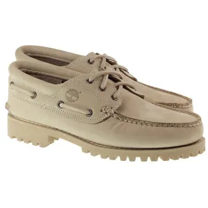 Timberland Boots Mens 3 Eye Lug Handsewn Boat Shoe Beige