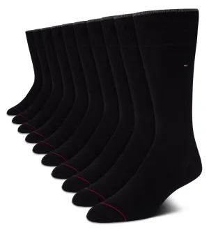 Tommy Hilfiger Men's Black Dress Socks - 10 Pack