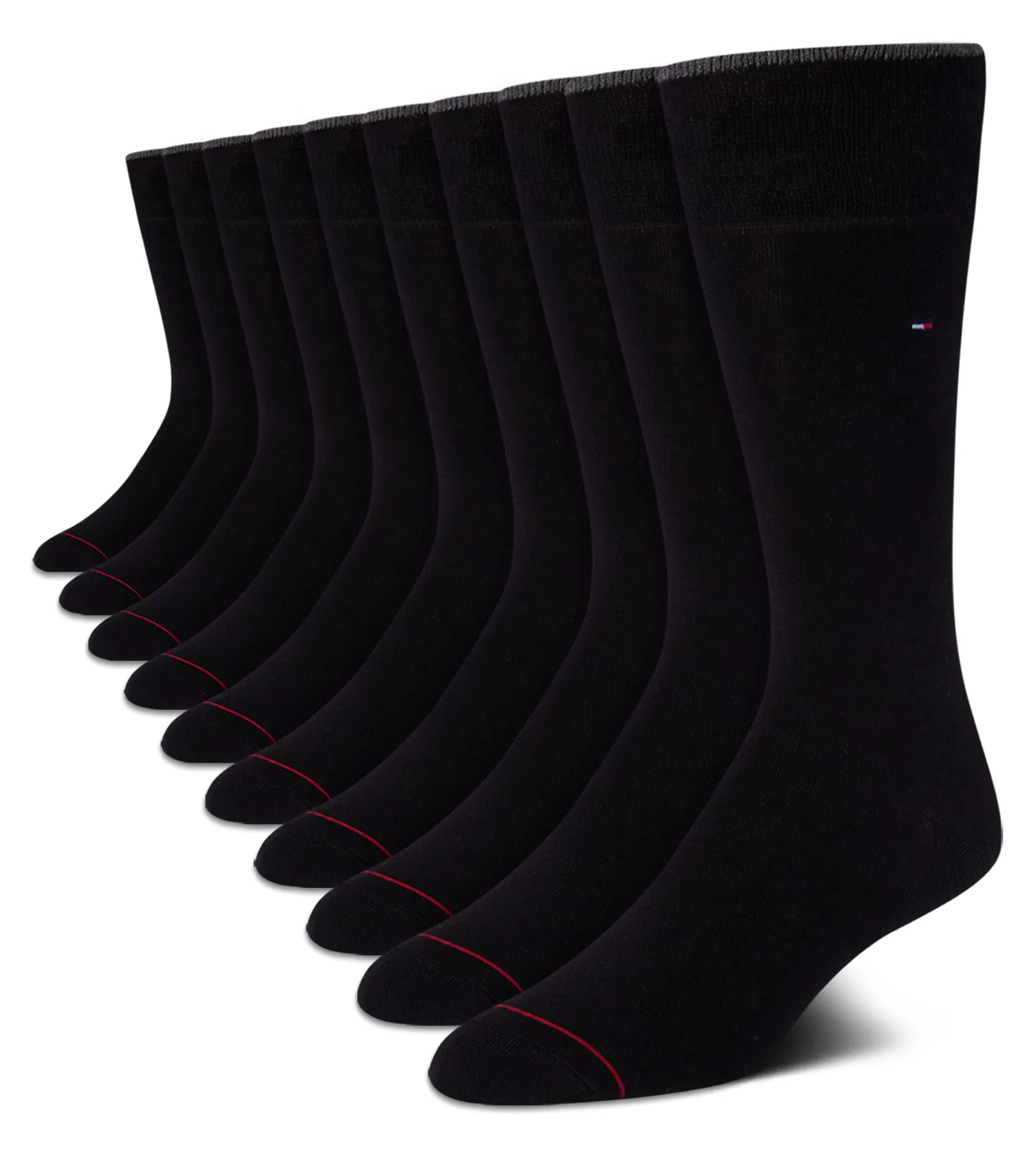 Tommy Hilfiger Men's Black Dress Socks - 10 Pack