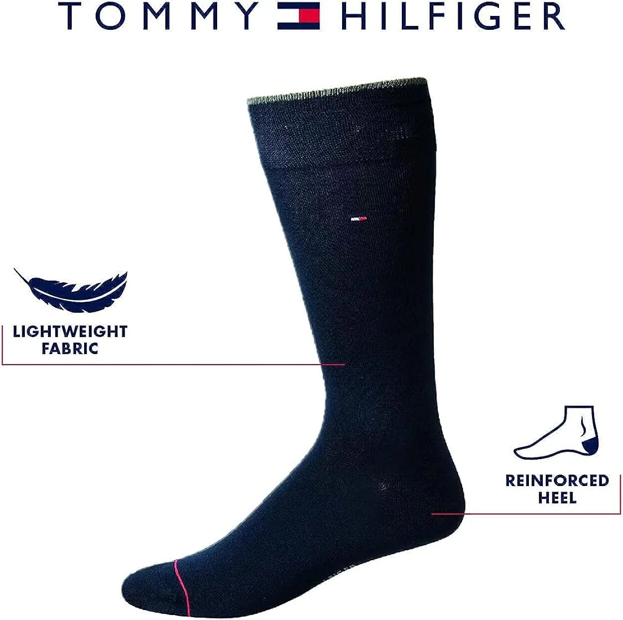 Tommy Hilfiger Men's Black Dress Socks - 10 Pack
