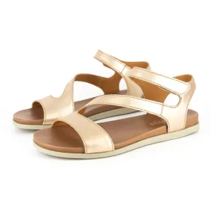 Umgodlo : Ladies Leather Sandal in Gold Prime
