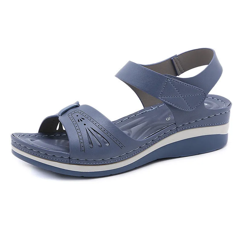 Vanccy Lightweight Vintage Massage Wedge Sandals