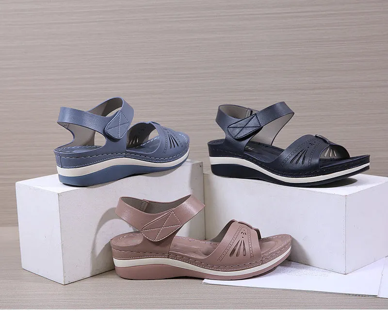 Vanccy Lightweight Vintage Massage Wedge Sandals