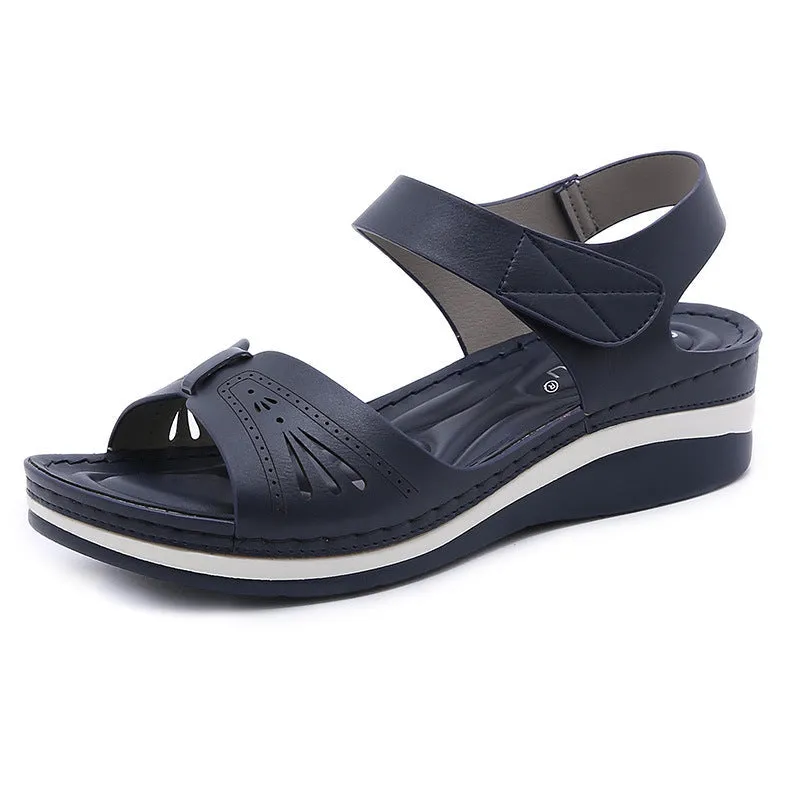 Vanccy Lightweight Vintage Massage Wedge Sandals