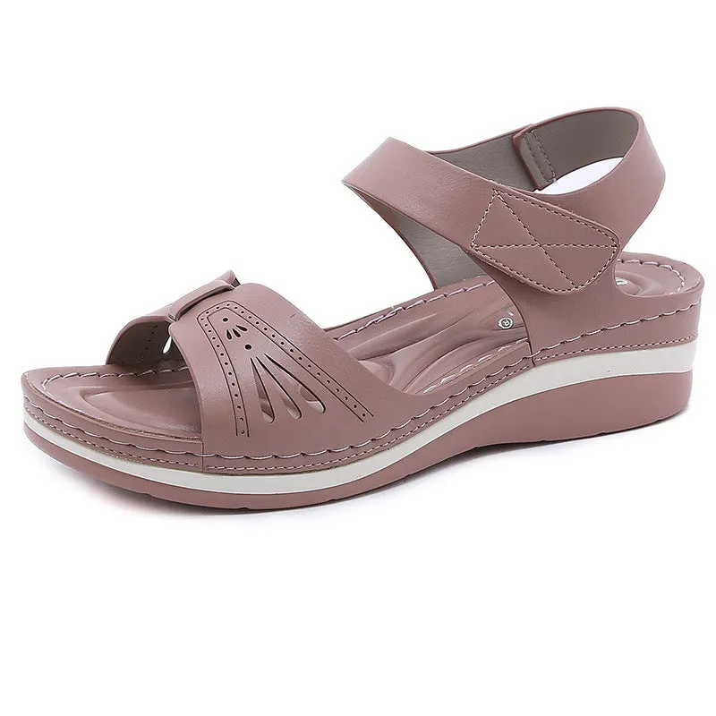 Vanccy Lightweight Vintage Massage Wedge Sandals