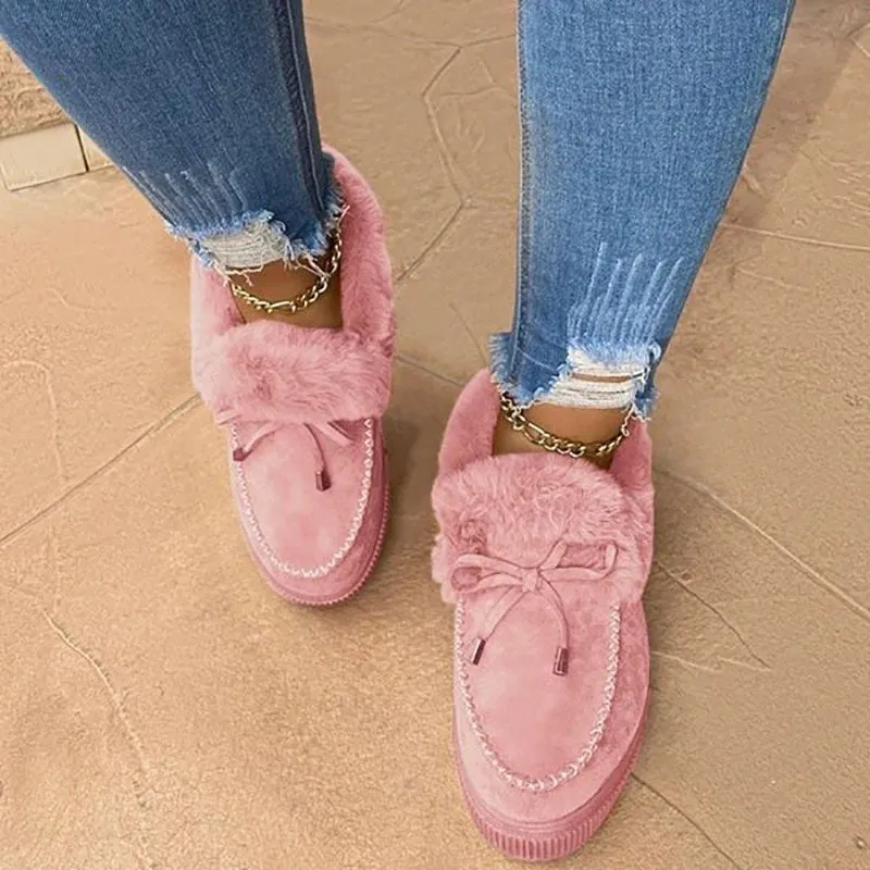 Winter Comfy Suede Casual Fashion Flat Snow Boots