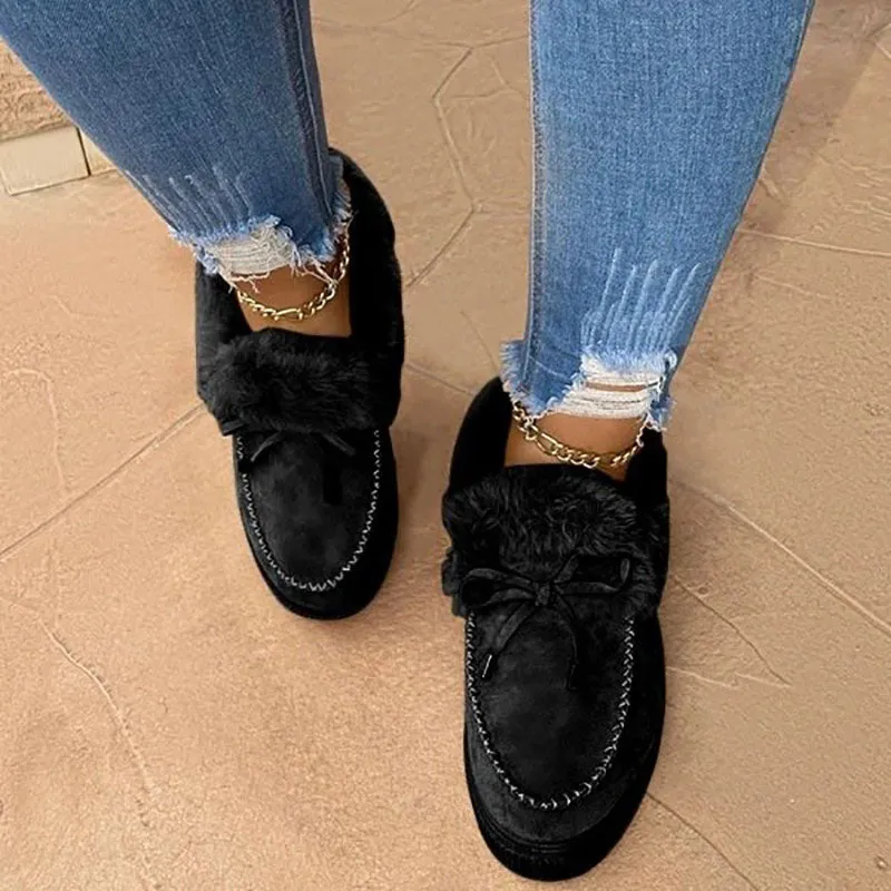 Winter Comfy Suede Casual Fashion Flat Snow Boots