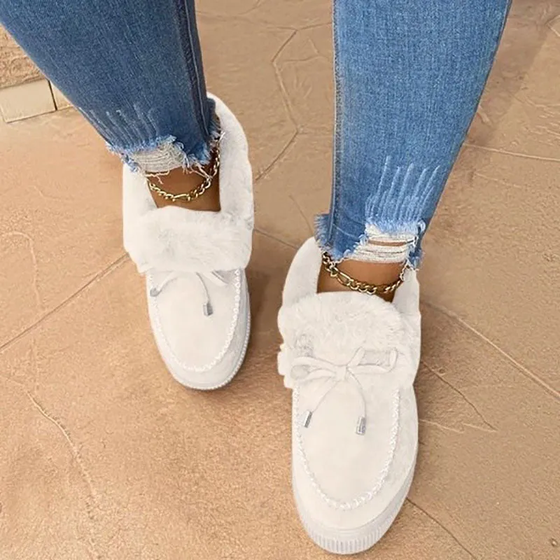 Winter Comfy Suede Casual Fashion Flat Snow Boots
