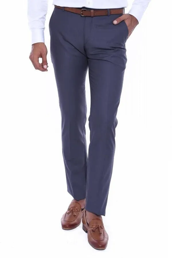 WSS Anthracite Slim Fit Plain Men Pants  - Singen